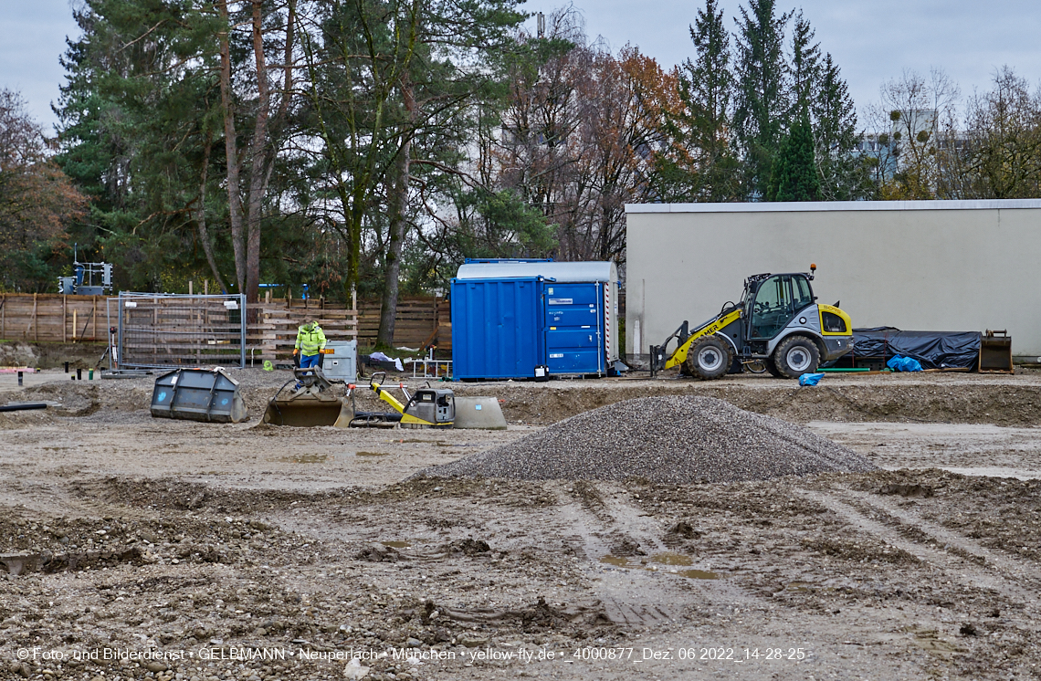 02.12.2022 - Baustelle an der Quiddestraße Haus für Kinder in Neuperlach